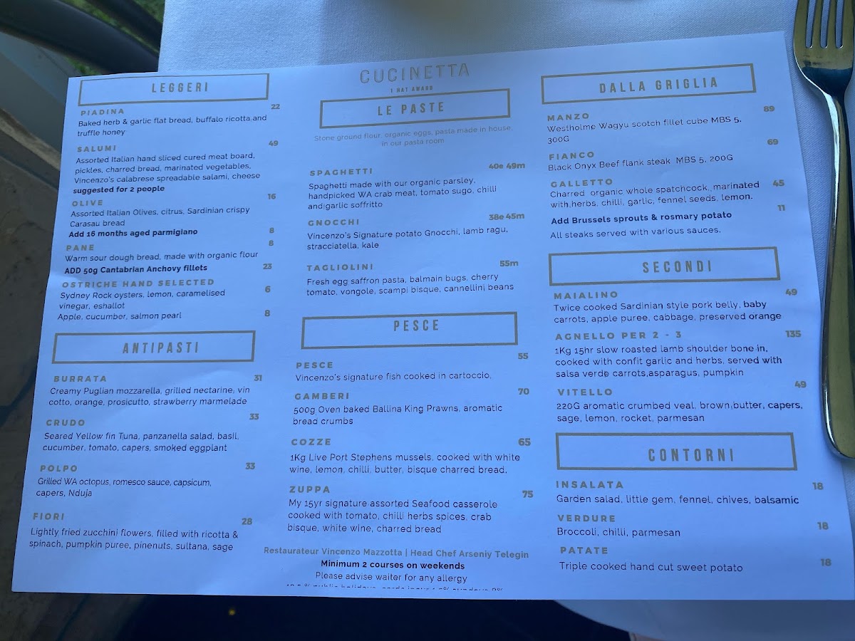 Menu Cucinetta Sydney-3